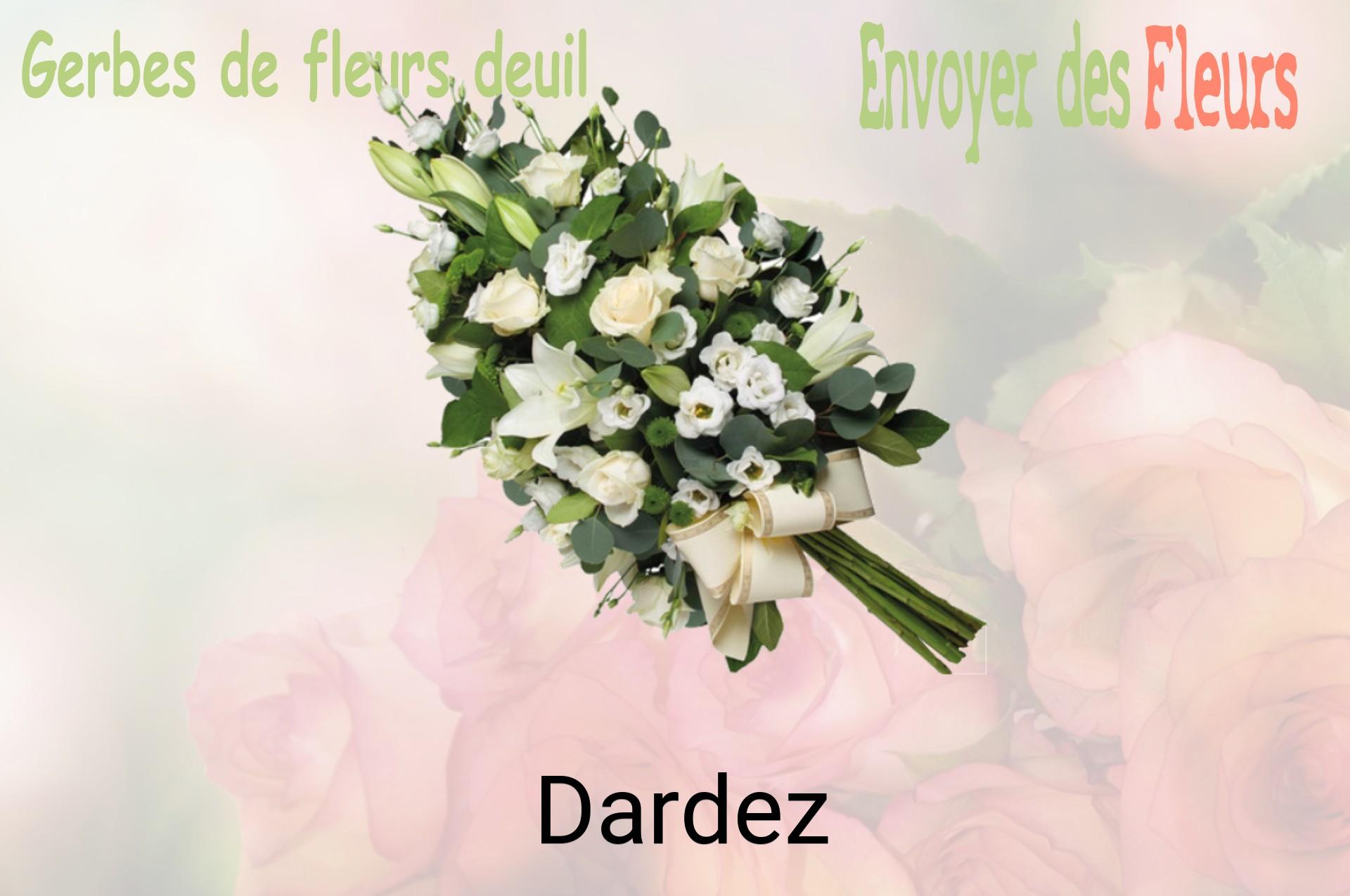Gerbe de fleurs de deuil livrée à Dardez